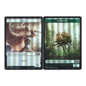 Angel Token 001 | Saproling Token 012 - Double sided Token- M21 Collector Booster Foil