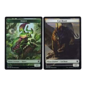 Insect 007/012 | Cat Beast 003/012 - Foil Zendikar Rising Token