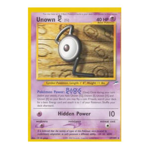 Neo Destiny - Unown G - 27/105 - Rare Unlimited