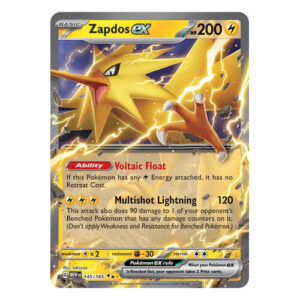 Zapdos ex - 145/165 - Ultra Rare