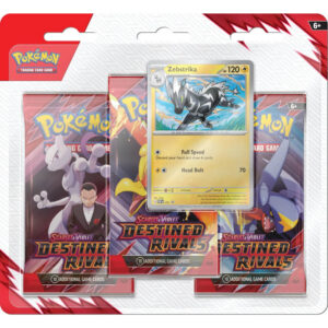 Pokémon Scarlet & Violet 10: Destined Rivals - 3-Pack Blister - Zebstrika